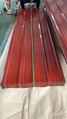 1000-6000 mm renkli dalgalanmış çatı levhası / Sıfır Spangle dalgalanmış metal paneller