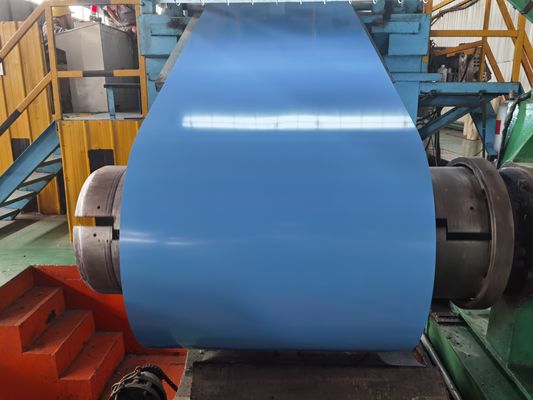 Renkli önceden boyanmış galvanizli çelik bobin 600mm-1250mm Genişliği İnşaat için